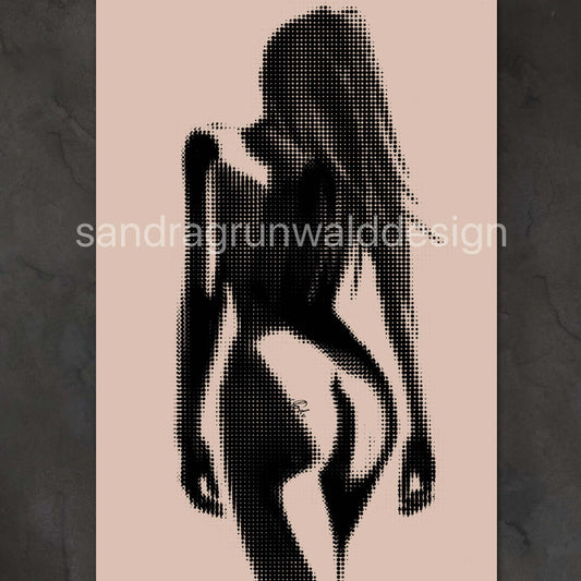 Minimalistischer Kunstdruck -Pixelkunst