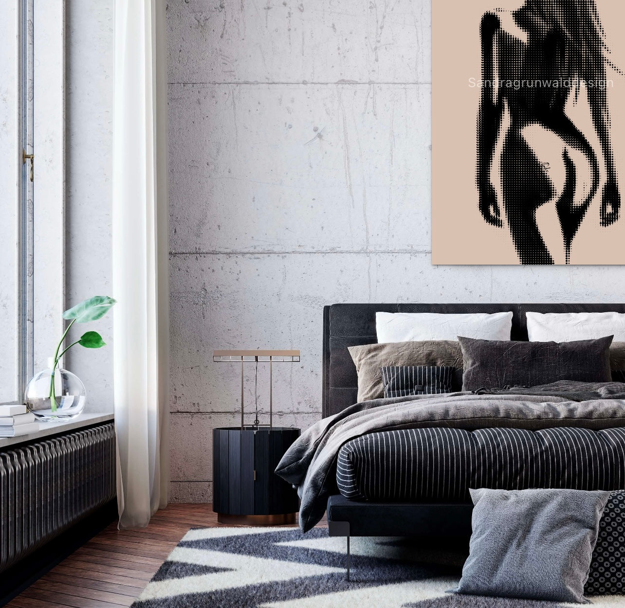 Kunstdruck back side in pixeln