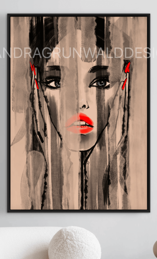 WATCH OUT ! Leinwanddruck mit schwarzem Rahmen!