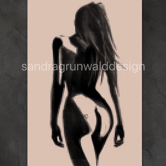 Minimalistischer Kunstdruck -Pixelkunst